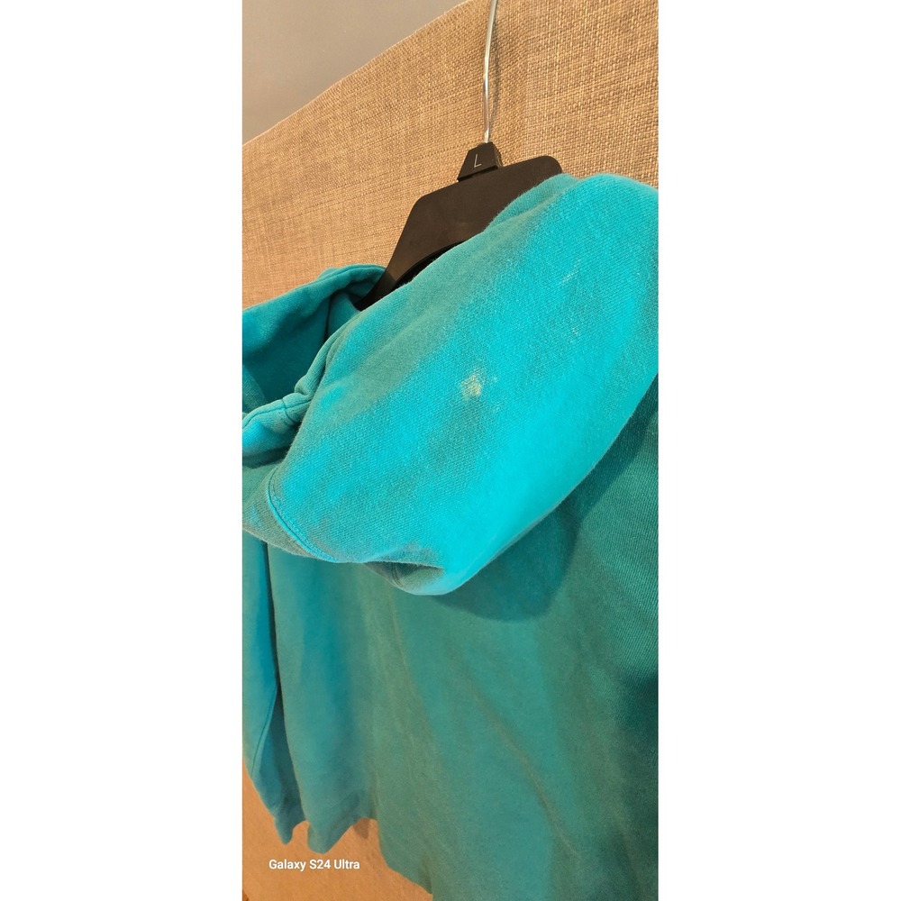 The North Face Womens Teal Blue Logo Pullover Hoodie Sweatshirt Size Large - Picture 4 of 7